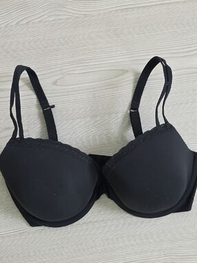 Aerie Black Lace-Trim Bra